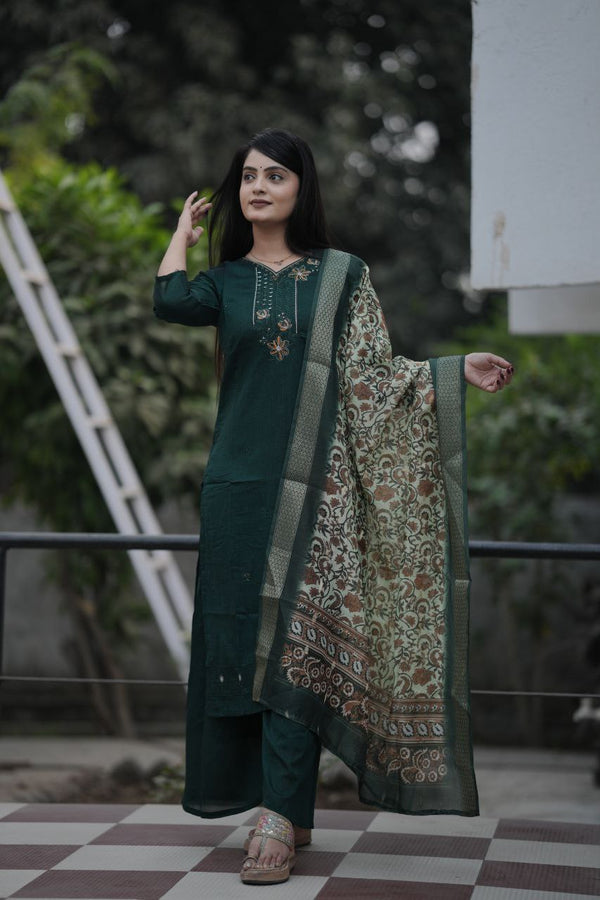 Designers Kurti Plazo Dupatta Set