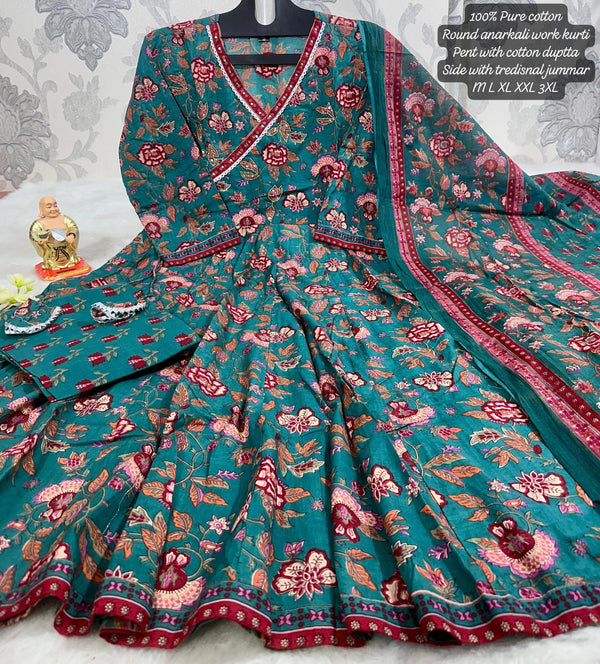 Anarkali kurta set with Angrakha style